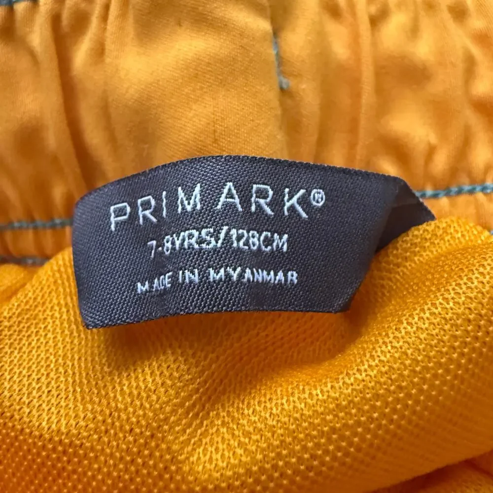 Primark Swim Trunks Board Shorts Boys 7 8 Blue Shark Fruit Print